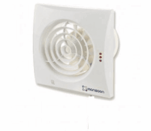 Monsoon Silence Timer Extract Fan with PIR (White)