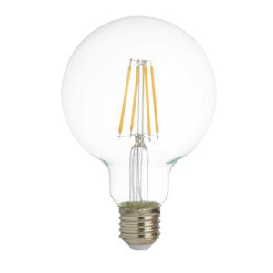 Searchlight Pack Of 5 Dimmable LED E27 Filament Globe Lamp Clear Glass