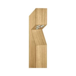 Collingwood BL03 Iroko Wood 3000K Chamfered Base Entry Mains Bollard