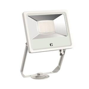 Collingwood FL02 20W CCT Floodlight Black/White/Anthracite PIR Option - No, White