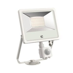 Collingwood FL03 30W CCT Floodlight Black/White/Anthracite PIR Option - White, Yes