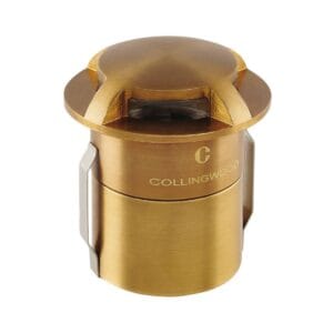 Ground & Drive Over - Collingwood GL100AX4X27 Up to 2W 14lm mini domed antique brass marker light (GL100AX4X27)