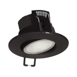 Collingwood DL490BLK5530 TRIAC Dimmable adjustable fire-rated downlight with integrated bezel & Easy-fit connector