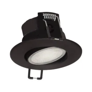 Integrated Downlights - Collingwood DL490BLK5540 TRIAC Dimmable adjustable fire-rated downlight with integrated bezel & Easy-fit connector (DL490BLK5540)