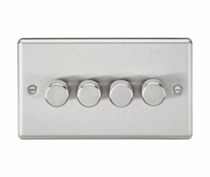 ML Accessories - Knightsbridge Brushed Chrome 4G 2-way 10-200W (5-150W LED) Intelligent dimmer - (CL2194BC)
