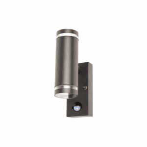 Up & Down Lights - Integral Outdoor Stainless Steel Up And Down Wall Light Pir IP54 2Xgu10 Anthracite Grey (ILDED062)