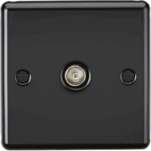 ML Accessories - Knightsbridge Matt Black TV Outlet (non-isolated) (CL010MB)