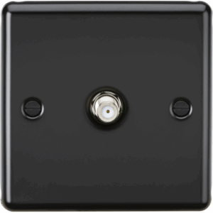 ML Accessories - Knightsbridge Matt Black SAT TV Outlet (CL015MB)