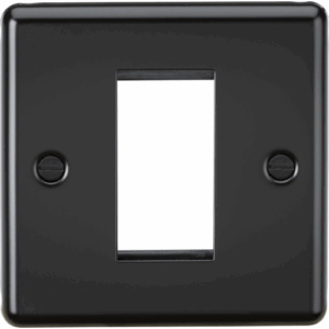 Euro Modular Range - Knightsbridge Matt Black 1G Modular Faceplate (CL1GMB)