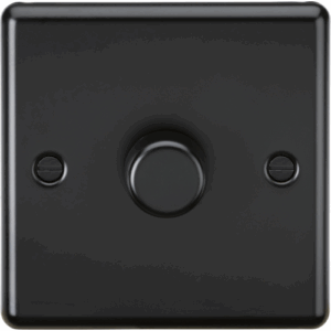 ML Accessories - Knightsbridge Matt Black 1G 2 way 10-200W (5-150W LED) Intelligent dimmer (CL2191MBB)