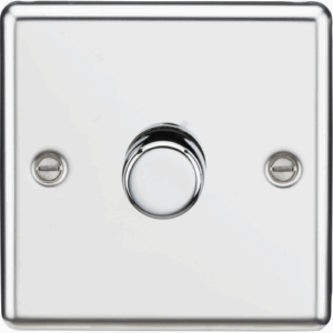 ML Accessories - Knightsbridge Polished Chrome 1G 2-way 10-200W (5-150W LED) Intelligent dimmer (CL2191PC)