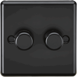 ML Accessories - Knightsbridge Matt Black 2G 2 way 10-200W (5-150W LED) Intelligent dimmer (CL2192MBB)