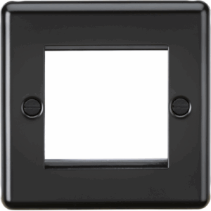 Euro Modular Range - Knightsbridge Matt Black 2G Modular Faceplate (CL2GMB)