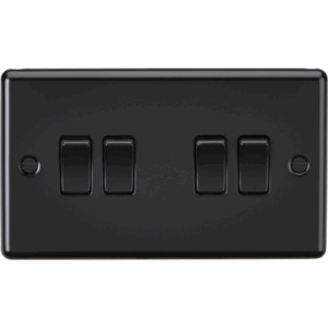 ML Accessories - Knightsbridge Matt Black 10AX 4G 2-way Switch (CL41MBB)
