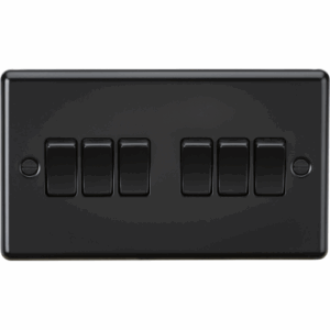 ML Accessories - Knightsbridge Matt Black 10AX 6G 2-way Switch (CL42MBB)