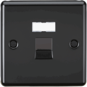 ML Accessories - Knightsbridge Matt Black RJ45 Network Outlet (CL45MB)