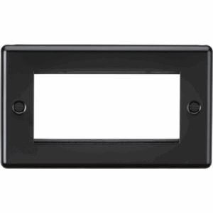 Euro Modular Range - Knightsbridge Matt Black 4G Modular Faceplate (CL4GMB)