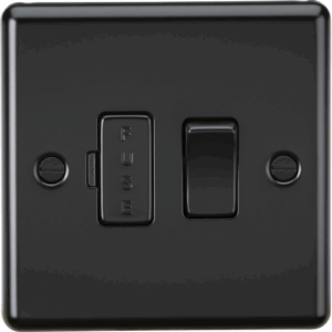 ML Accessories - Knightsbridge Matt Black 13A Switched Fused Spur Unit (CL63MBB)