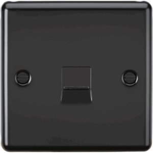 ML Accessories - Knightsbridge Matt Black Telephone Master Outlet (CL73MB)