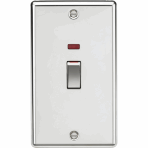ML Accessories - Knightsbridge Polished Chrome 45A DP Switch with Neon (2G size) (CL82MNPC)