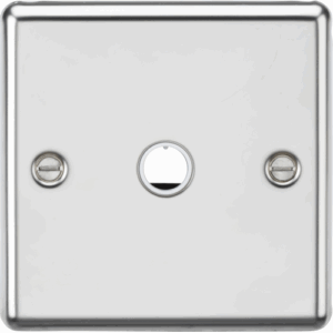 ML Accessories - Knightsbridge Polished Chrome 20A Flex Outlet Plate (CL8342PC)