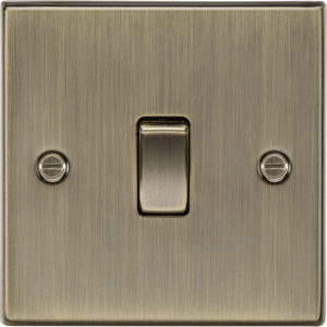 ML Accessories - Knightsbridge Antique Brass 10AX 1G DP Switch (CS1DPAB)