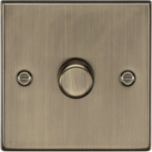 ML Accessories - Knightsbridge Antique Brass 1G 2-way 10-200W (5-150W LED) Intelligent dimmer (CS2191AB)