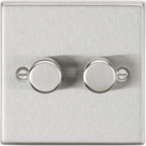 ML Accessories - Knightsbridge Brushed Chrome 2G 2-way 10-200W (5-150W LED) Intelligent dimmer (CS2192BC)