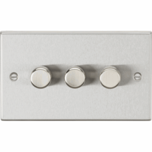 ML Accessories - Knightsbridge Brushed Chrome 3G 2-way 10-200W (5-150W LED) Intelligent dimmer (CS2193BC)