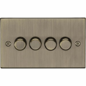 ML Accessories - Knightsbridge Antique Brass 4G 2-way 10-200W (5-150W LED) Intelligent dimmer (CS2194AB)