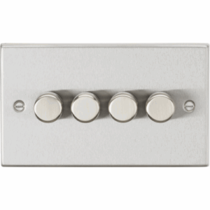 ML Accessories - Knightsbridge Brushed Chrome 4G 2-way 10-200W (5-150W LED) Intelligent dimmer (CS2194BC)