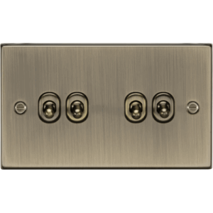 ML Accessories - Knightsbridge Antique Brass 10AX 4G 2-way Toggle Switch (CSTOG4AB)