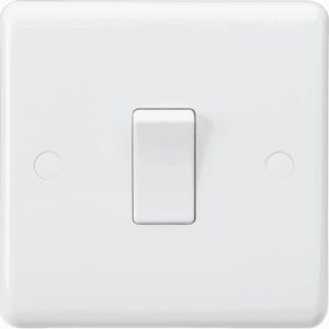 Curved Edge - Knightsbridge White 10AX 1G DP Switch (CU1000DP)
