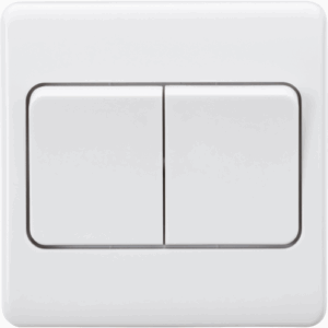 Curved Edge - Knightsbridge White 10AX 2G 2-way Wide Rocker Switch (CU3W)