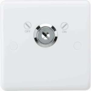 Curved Edge - Knightsbridge White 20A DP Lockable Switch (CU8341L)