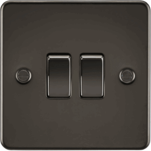 Knightsbridge Gunmetal 10AX 2G 2-way switch