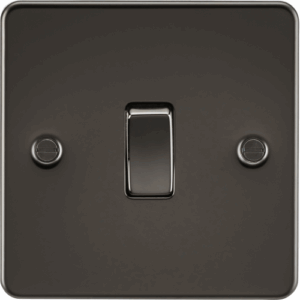 Flat Plate - Knightsbridge Gunmetal 20A 1G DP Switch (FP8341GM)
