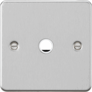 ML Accessories - Knightsbridge Flat Plate Brushed Chrome 20A Flex Outlet Plate (FP8342BC)