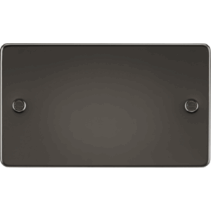 Flat Plate - Knightsbridge Gunmetal 2G Blanking Plate (FP8360GM)