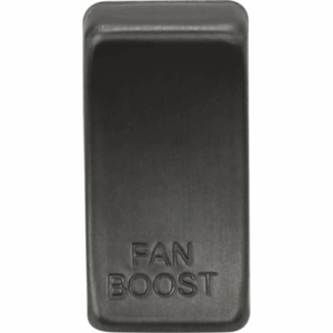 Grid Wiring Accessories - Knightsbridge Smoked Bronze Switch cover marked FAN BOOST (GDBOOSTSB)