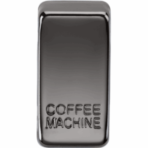Grid Wiring Accessories - Knightsbridge Black Nickel Switch cover marked COFFEE MACHINE (GDCOFFBN)