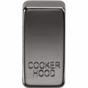 Grid Wiring Accessories - Knightsbridge Black Nickel Switch cover marked COOKER HOOD (GDCOOKBN)