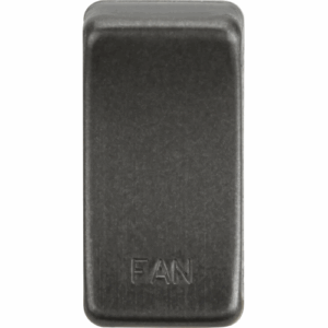 Grid Wiring Accessories - Knightsbridge Smoked Bronze Switch cover marked FAN (GDFANSB)