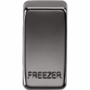 Grid Wiring Accessories - Knightsbridge Black Nickel Switch cover marked FREEZER (GDFREEZERBN)