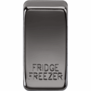 Grid Wiring Accessories - Knightsbridge Black Nickel Switch cover marked FRIDGE FREEZER (GDFRIDBN)
