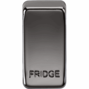 Grid Wiring Accessories - Knightsbridge Black Nickel Switch cover marked FRIDGE (GDFRIDGEBN)