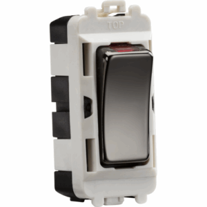 Grid Wiring Accessories - Knightsbridge Black Nickel 20AX DP grid module with LED indicator (GDM003BN)