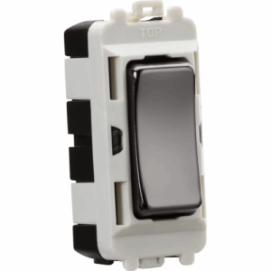Grid Wiring Accessories - Knightsbridge Black Nickel 20AX 2 way SP module (centre off) (GDM004BN)