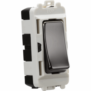 Grid Wiring Accessories - Knightsbridge Black Nickel 20AX intermediate module (GDM005BN)
