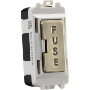 Grid Wiring Accessories - Knightsbridge Antique Brass 13A fused module (GDM011AB)